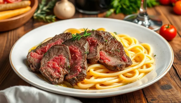 beef steak pasta